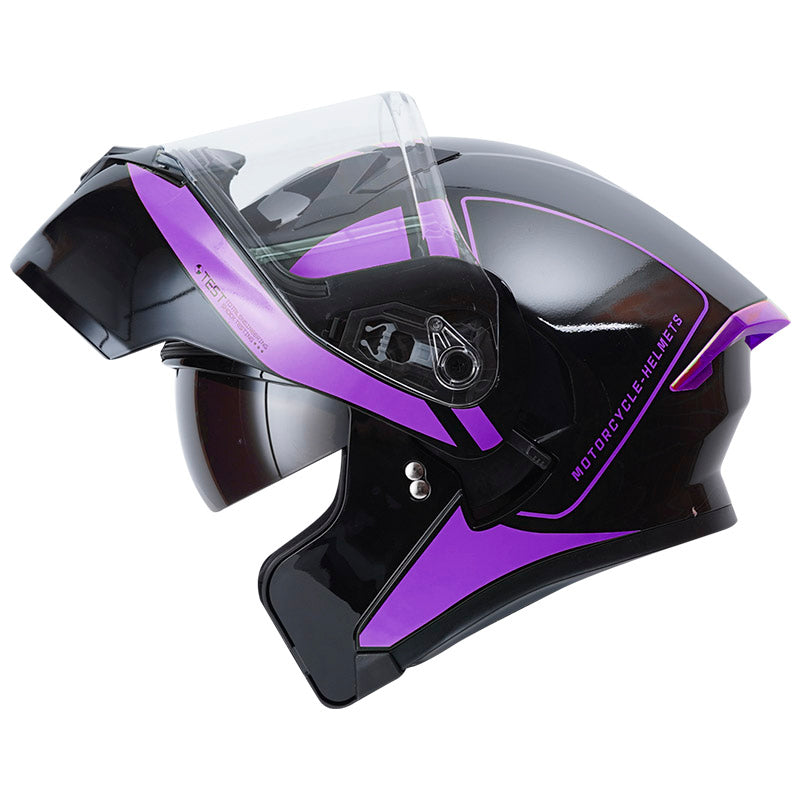 CASCO ICH ICH-3120DV BAGNAIA NEGRO MORADO NEON