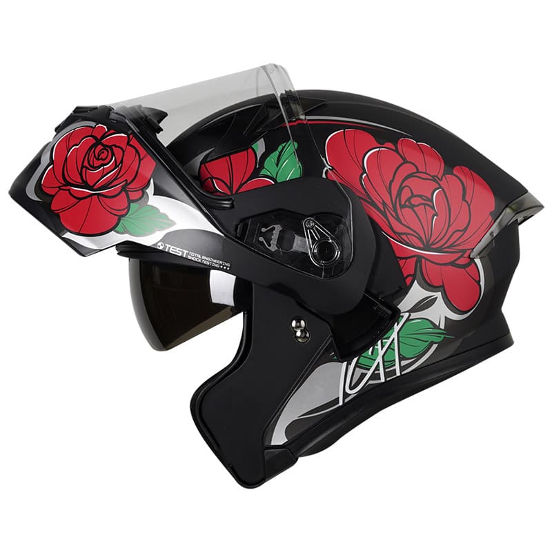 CASCO ICH ICH-3120DV FLOWRISH MATE NEGRO ROJO
