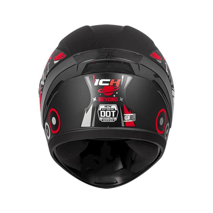 CASCO ICH ICH-501SP BEYOND MATE NEGRO ROJO