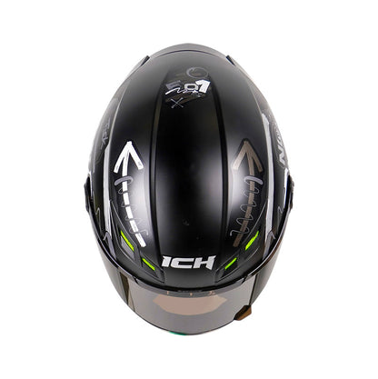CASCO ICH ICH-501SP BRAAP MATE NEGRO GRIS VISOR HUMO