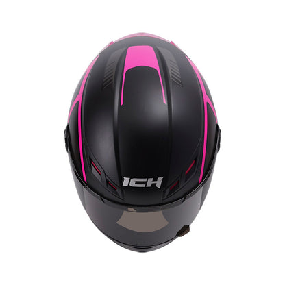 CASCO ICH-501SP EXTRACTOR MATE NEGRO FUCSIA VISOR HUMO