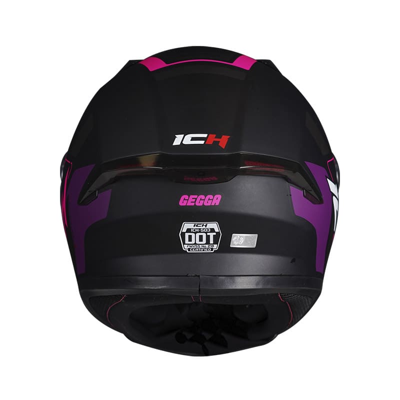 CASCO ICH ICH-503SP GEGGA MATE NEGRO FUCSIA NEON