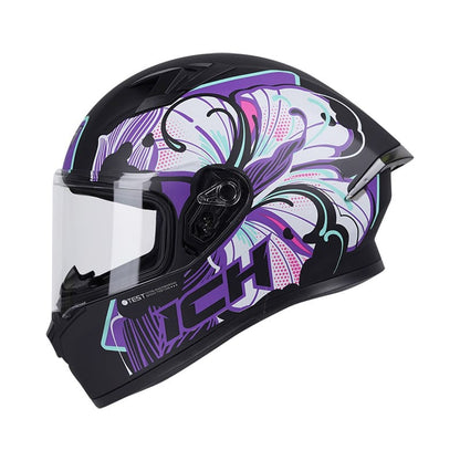 CASCO ICH ICH-503SP FLORAL MATE NEGRO MORADO NEON