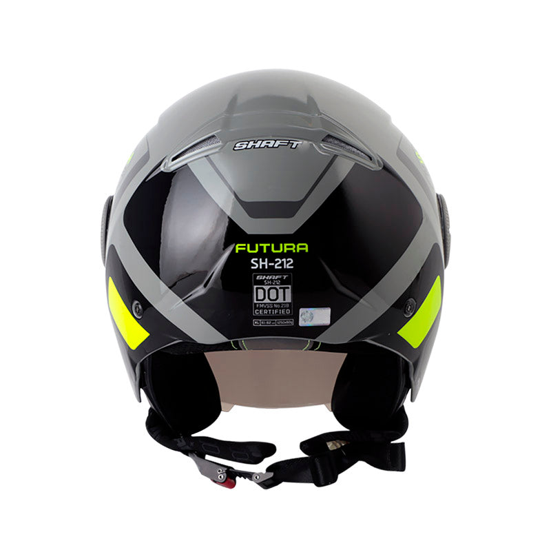 CASCO SHAFT SH-212 FUTURA GRIS AMARILLO NEON VISOR PLATA