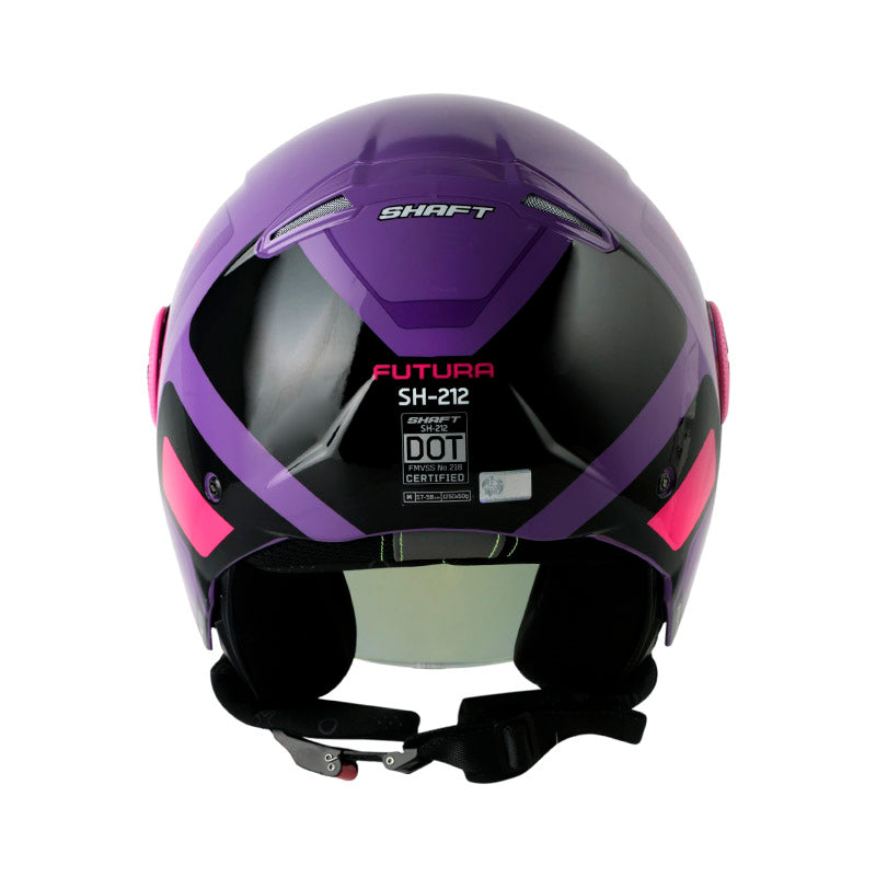 CASCO SHAFT SH-212 FUTURA MORADO FUCSIA VISOR IRIDIUM