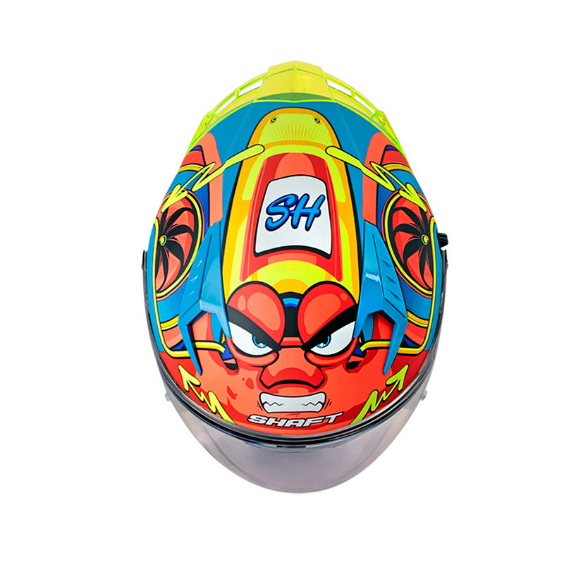 CASCO SHAFT SH-226SP TURBO MATE AZUL NARANJA NEON IRIDIUM