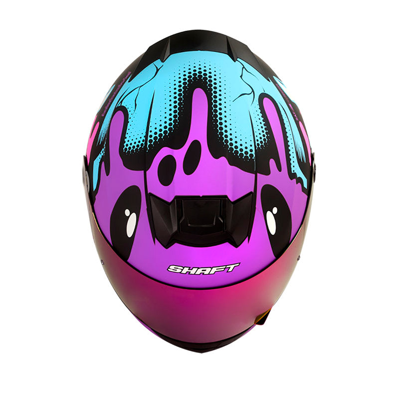CASCO SHAFT SH-502 SMILEY MATE NEGRO MORADO VISOR IRIDIUM