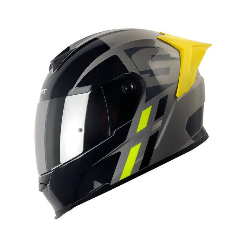 CASCO SHAFT SH-502 LUKE GRIS NEGRO VISOR IRIDIUM PLATA
