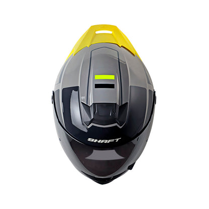 CASCO SHAFT SH-502 LUKE GRIS NEGRO VISOR IRIDIUM PLATA