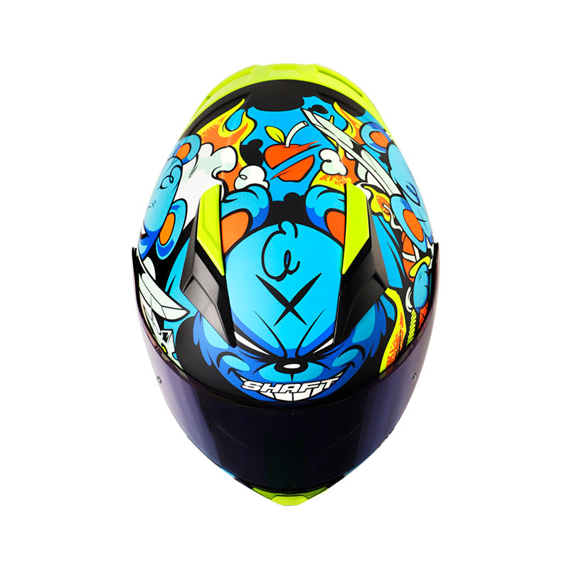 CASCO SHAFT SH-582SP EVO ANGRY BEAR MATE AZUL AZUL IRIDIUM