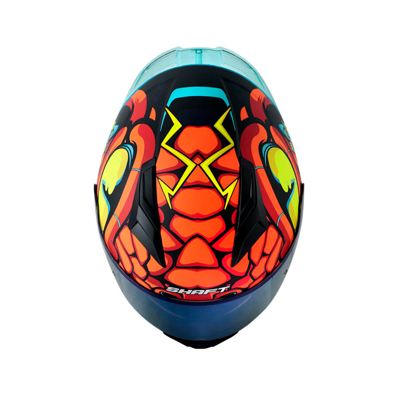 CASCO SHAFT SH-582SP DRAKARYS MATE NARANJA NEON VISOR IRIDIUM