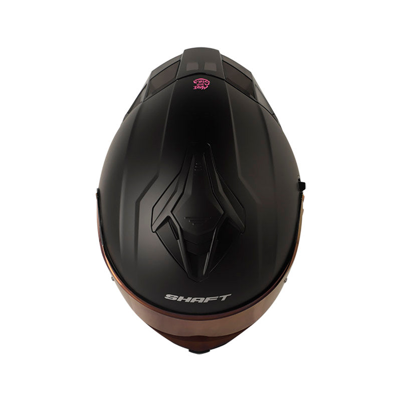 CASCO SHAFT SH-598GTR SOLID MATE NEGRO FUCSIA VISOR AZUL