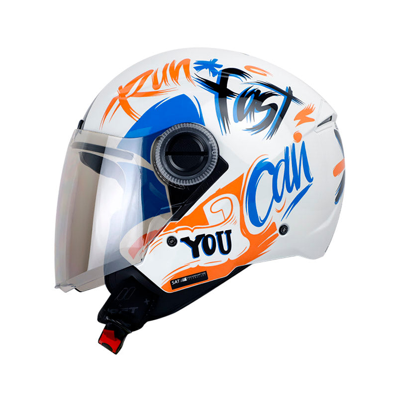 CASCO SHAFT SH-212 DROP BRILLANTE NARANJA NEON VISOR HUMO