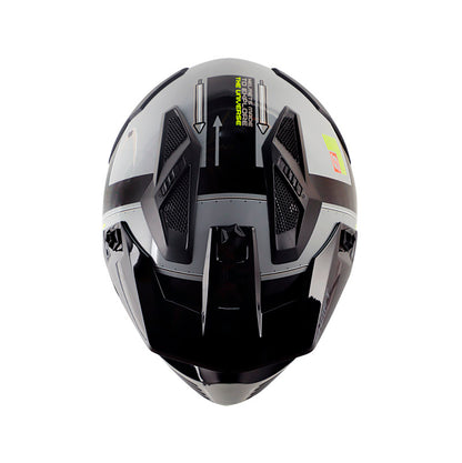 CASCO SHAFT SH-225 PILOT SATURN V GRIS AMARILLO NEON PLATA