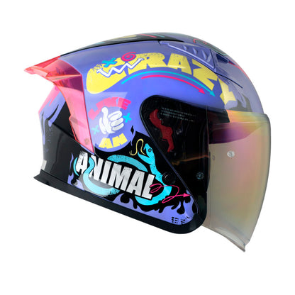 CASCO SHAFT SH-226GT ANYMANIAC MORADO CLARO AZUL IRIDIUM