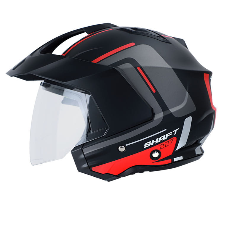 CASCO SHAFT SH-227 CICUTA MATE NEGRO ROJO