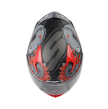 CASCO SHAFT SH-526SP DRAKON MATE NEGRO ROJO SM