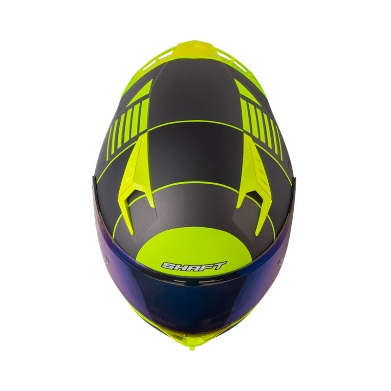 CASCO SHAFT SH-526SP EVO STRAFTER MATE GRIS OSCURO AMARILLO