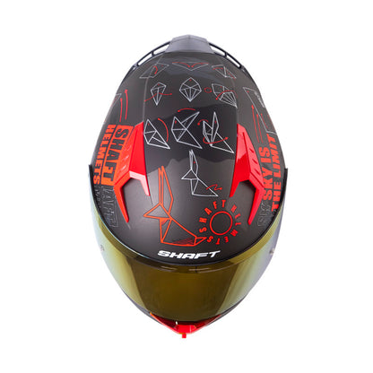 CASCO SHAFT SH-526SP EVO PAPYRUS MATE GRIS OSCURO ROJO