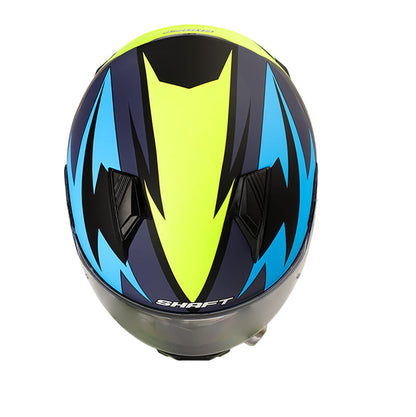 CASCO SHAFT SH-581EVO RAPTOID AZUL NAVY AMARILLO NEON