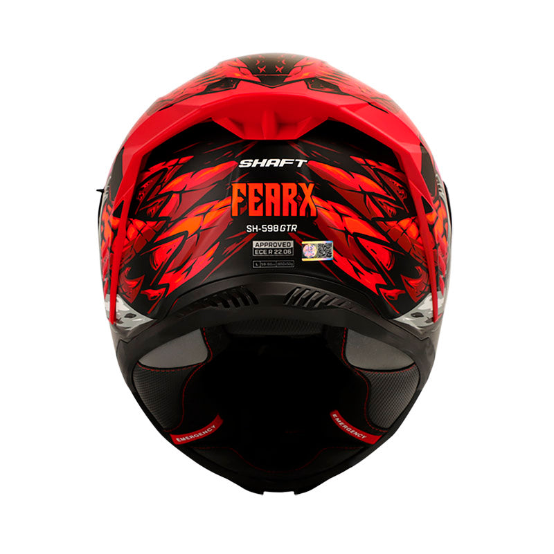 CASCO SHAFT SH-598GTR FEARX ROJO VISOR IRIDIUM