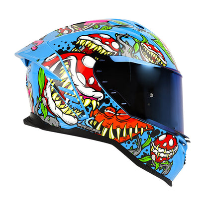 CASCO SHAFT SH-598GTR KILLER CREED II AZUL ROJO IRIDIUM