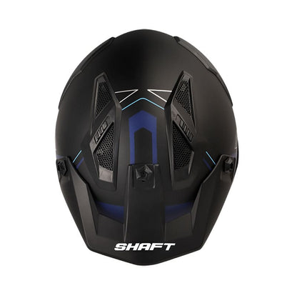 CASCO SHAFT SH-225 EXPERT MATE NEGRO AZUL VISOR IRIDIUM AZUL