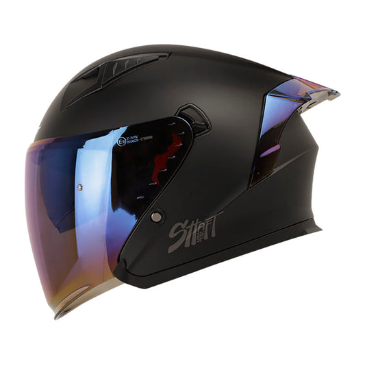 CASCO SHAFT SH-226SP SOLID MATE NEGRO NEGRO VISOR IRIDIUM