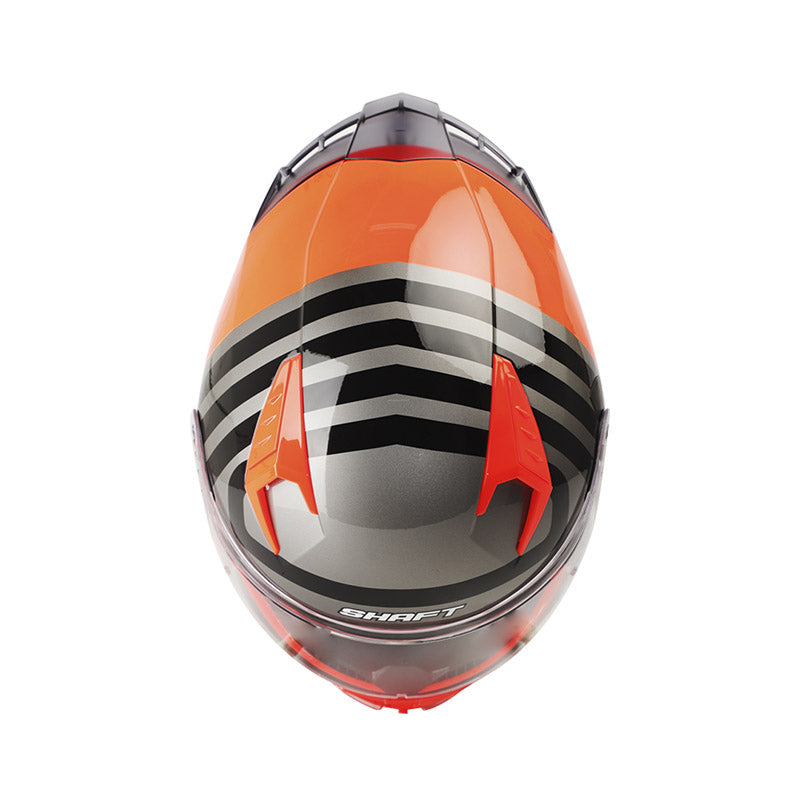 CASCO SHAFT SH-526SP TURBO NARANJA NEON NEGRO