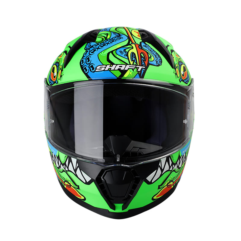 CASCO SHAFT SH-560 CRACKEND MATE VERDE NEON VERDE NEON
