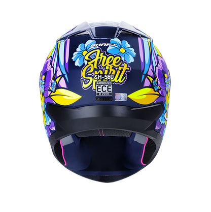 CASCO SHAFT SH-560 FREE SPIRIT AZUL NAVY MORADO NEON