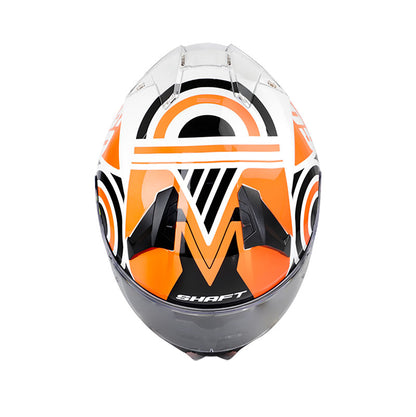 CASCO SHAFT SH-560 DUELO BLANCO NARANJA NEON