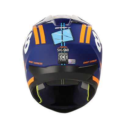 CASCO SHAFT SH-560 POSTAL MATE AZUL NARANJA NEON