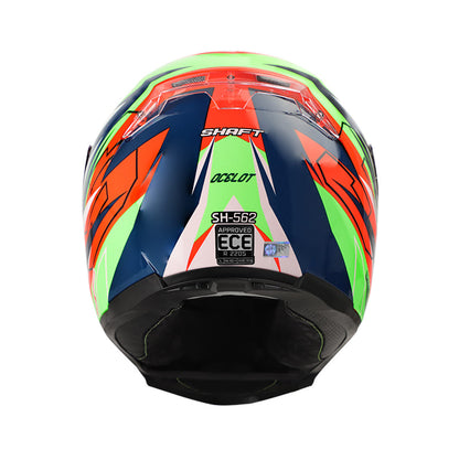 CASCO SHAFT SH-562 OCELOT NARANJA NEON VERDE NEON
