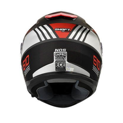 CASCO SHAFT SH-610DV PRO NOS MATE NEGRO ROJO