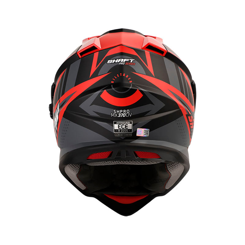 CASCO SHAFT MX370 DV PRO BILETARER MATE NEGRO ROJO