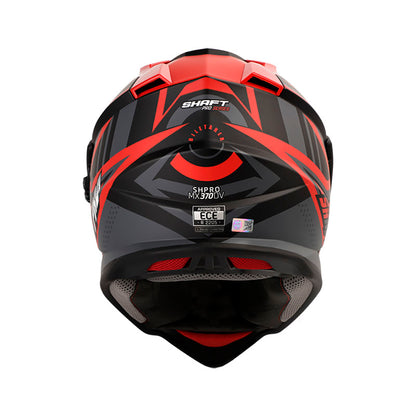 CASCO SHAFT MX370 DV PRO BILETARER MATE NEGRO ROJO