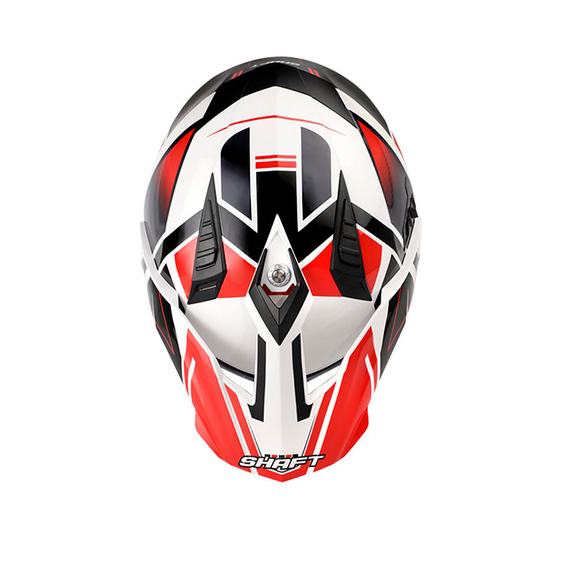 CASCO SHAFT SH-MX380DV HYPER BLANCO ROJO