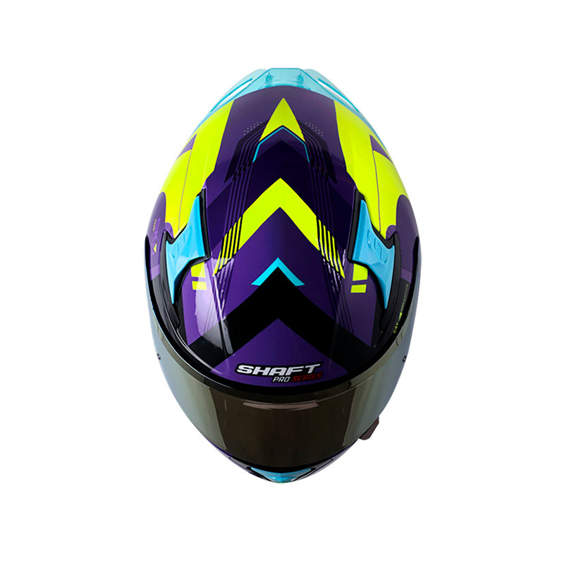 CASCO SHAFT SH-612DV PRO GUANDUR BRILLANTE MORADO AMARILLO