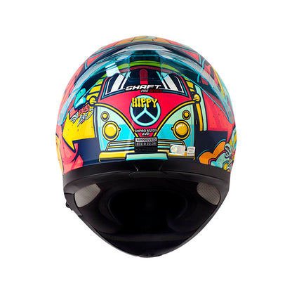 CASCO SHAFT SH-612DV PRO HIPPY MATE AZUL NARANJA NEON