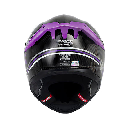 CASCO SHAFT SH-620C EVO STENCIL NEGRO MORADO VISOR IRIDIUM