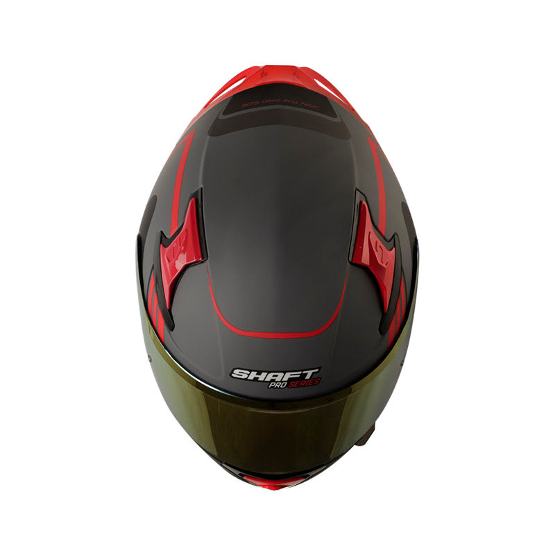CASCO SHAFT SH-612DV PRO AURA MATE GRIS ROJO VISOR IRIDIUM