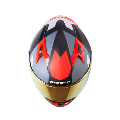 CASCO SHAFT SH-522SP KRITIK MATE NEGRO ROJO VISOR IRIDIUM