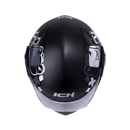 CASCO ICH ICH-3110S WILD SOUL MATE NEGRO PLATA