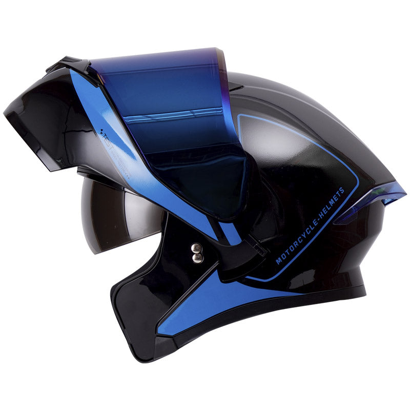 CASCO ICH ICH-3120DV BAGNAIA NEGRO AZUL VISOR AZUL