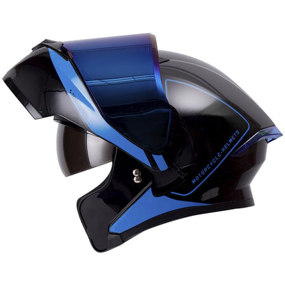 CASCO ICH ICH-3120DV BAGNAIA NEGRO AZUL VISOR AZUL