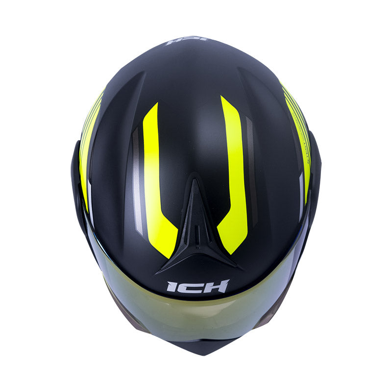 CASCO ICH ICH-3110DV AUGE MATE NEGRO AMERILLO NEON RAMDON