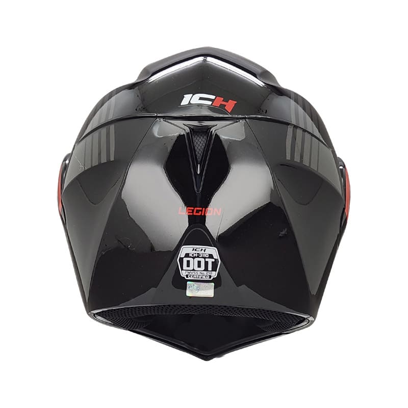 CASCO ICH ICH-3110DV LEGION NEGRO ROJO