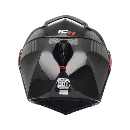 CASCO ICH ICH-3110DV LEGION NEGRO ROJO
