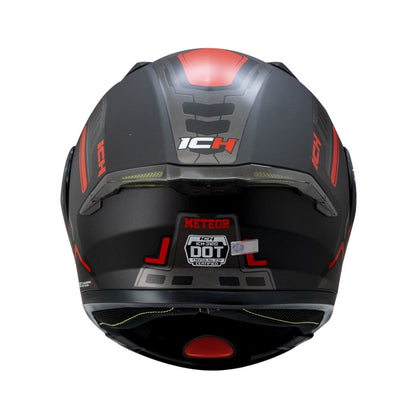 CASCO ICH ICH-3120DV METEOR MATE NEGRO ROJO